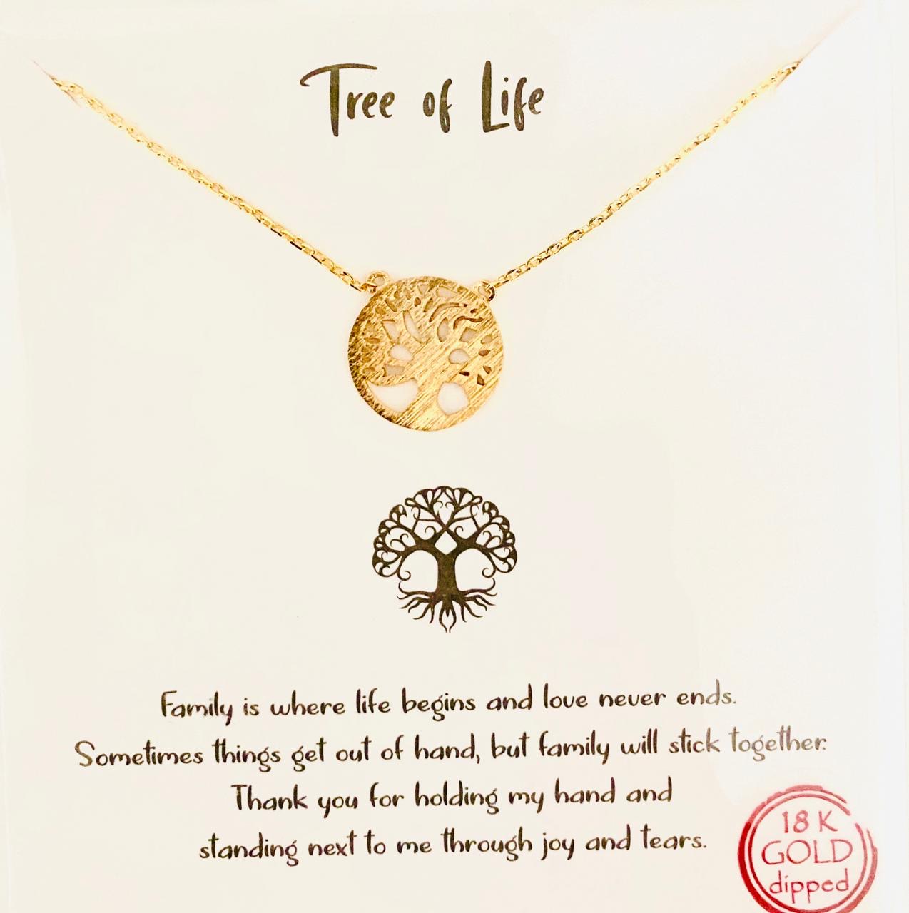 Collar Dije Tree of Life Baño de Oro 18k. 2bfree